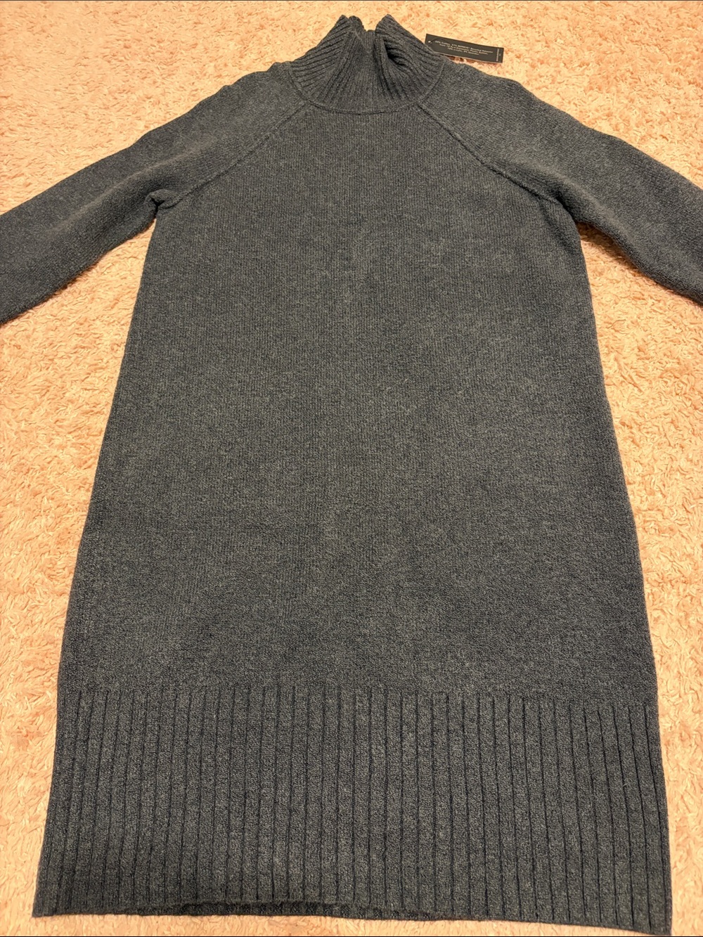 NWT Banana Republic Factory Knee Length Sweater Dress Charcoal Gray size Small